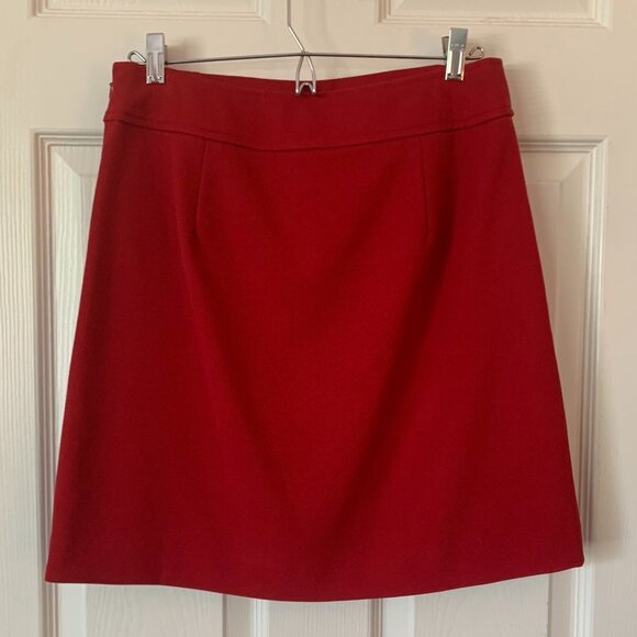 Ann Taylor Loft Red A-line Skirt - Picture 4 of 5